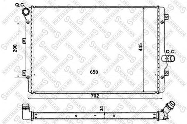 Купить R20038 Sato Tech Радиатор водяной