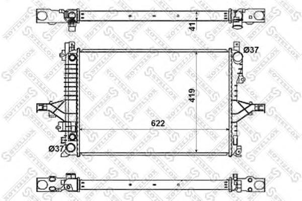 Radiador de esfriamento de motor Volvo S60 1 RS, RH