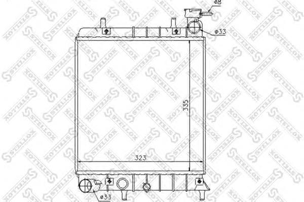 1025168SX Stellox radiador de esfriamento de motor