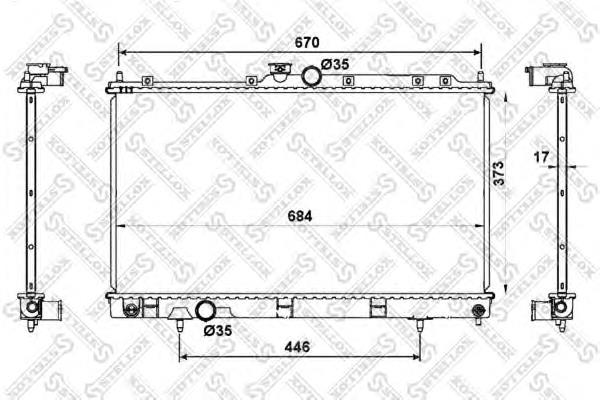 1025169SX Stellox radiador de esfriamento de motor