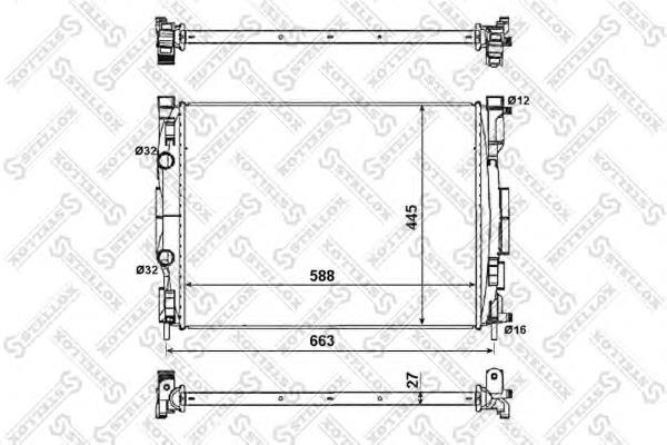 10-25183-SX Stellox radiador de esfriamento de motor