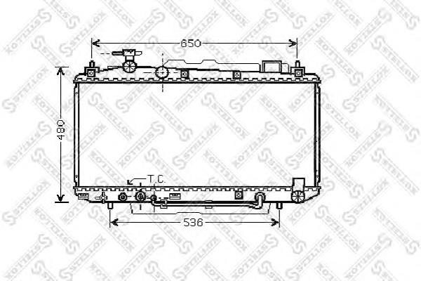 1025185SX Stellox radiador de esfriamento de motor