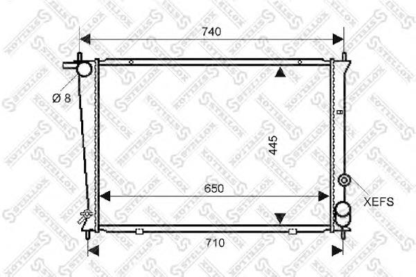 1025184SX Stellox radiador de esfriamento de motor