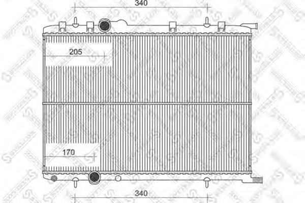 1025177SX Stellox radiador de esfriamento de motor