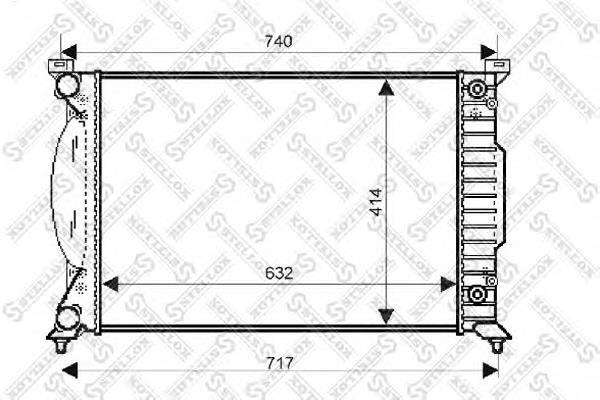 1025178SX Stellox radiador de esfriamento de motor