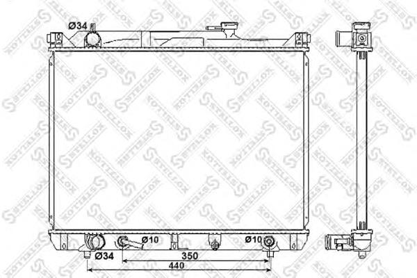 10-25180-SX Stellox radiador de esfriamento de motor