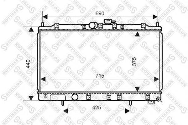 1025179SX Stellox radiador de esfriamento de motor