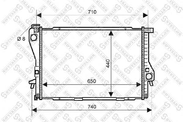 1025044SX Stellox radiador de esfriamento de motor