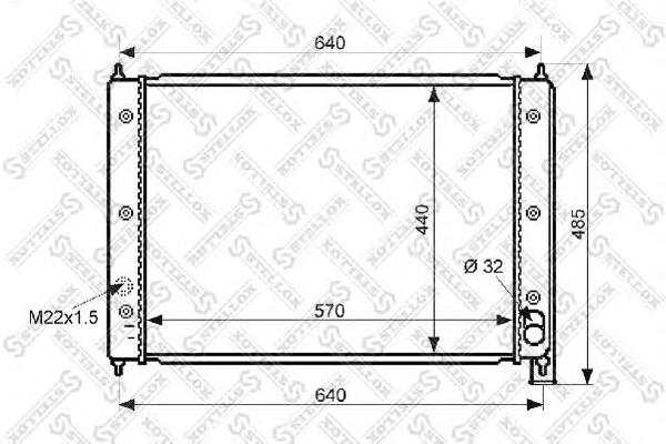 1025042SX Stellox radiador de esfriamento de motor