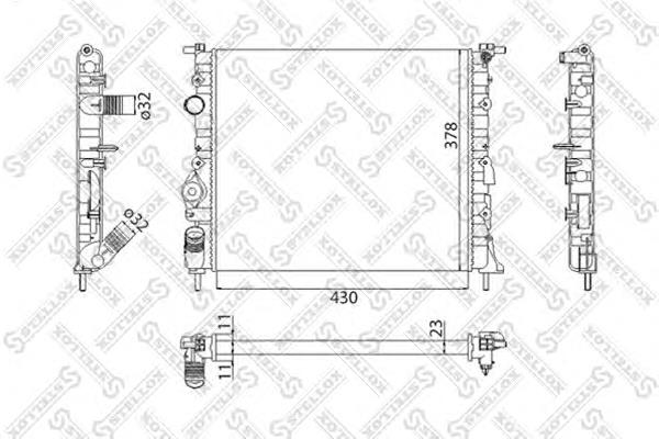 1025040SX Stellox radiador de esfriamento de motor