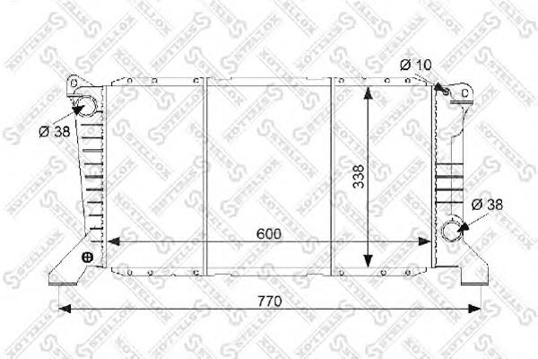 Купить 1025056SX Stellox Радиатор водяной