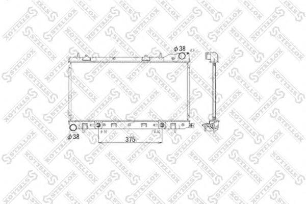 1025051SX Stellox radiador de esfriamento de motor