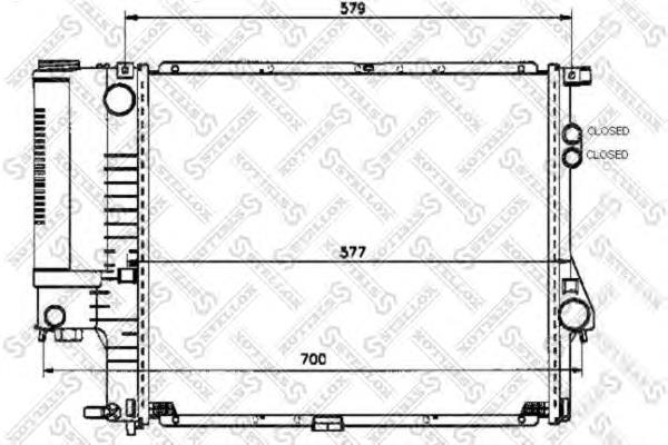 1025022SX Stellox radiador de esfriamento de motor