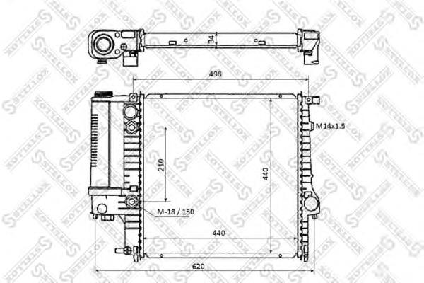 1025023SX Stellox radiador de esfriamento de motor