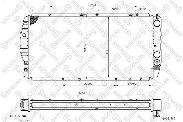 1025019SX Stellox radiador de esfriamento de motor