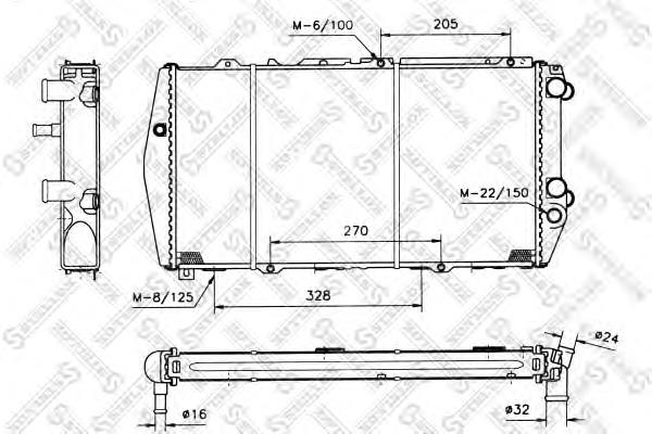 1025017SX Stellox radiador de esfriamento de motor