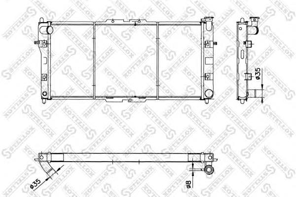 1025033SX Stellox radiador de esfriamento de motor