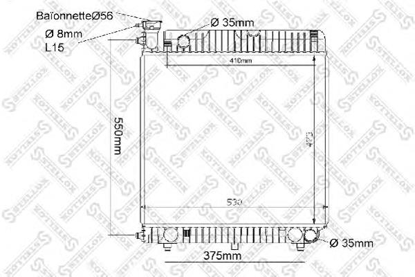 1025035SX Stellox radiador de esfriamento de motor