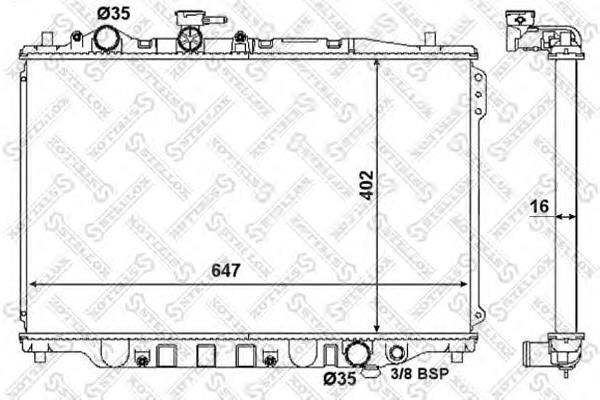 1025034SX Stellox radiador de esfriamento de motor