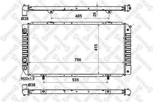 1025027SX Stellox radiador de esfriamento de motor