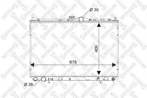 1025096SX Stellox radiador de esfriamento de motor