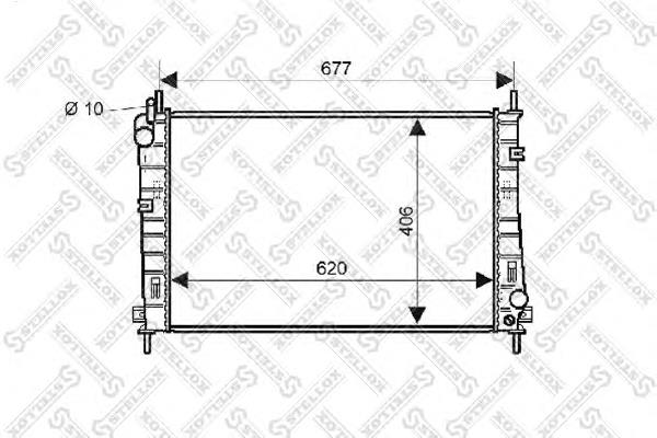 1025066SX Stellox radiador de esfriamento de motor