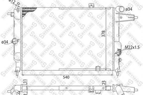 10-25059-SX Stellox radiador de esfriamento de motor