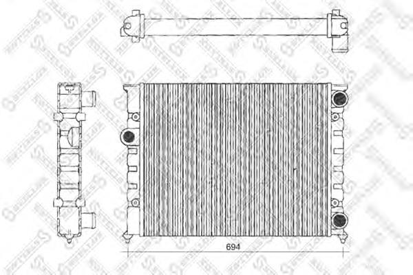 1025069SX Stellox radiador de esfriamento de motor