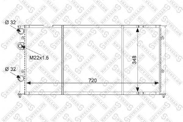 10-25072-SX Stellox radiador de esfriamento de motor