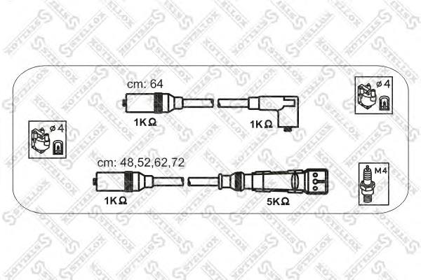 1038083SX Stellox fios de alta voltagem, kit