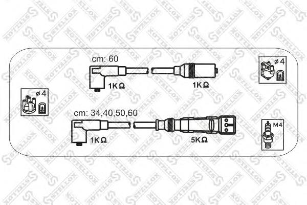 1038085SX Stellox fios de alta voltagem, kit