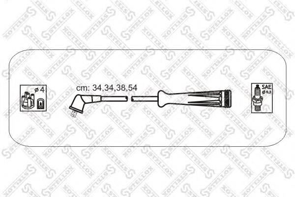 1038018SX Stellox fios de alta voltagem, kit