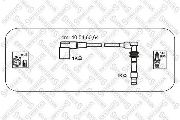 1038128SX Stellox fios de alta voltagem, kit