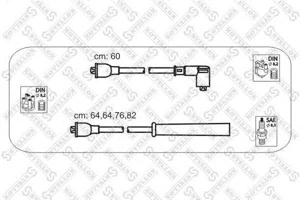 1038310SX Stellox fios de alta voltagem, kit