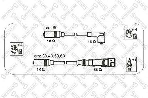 1038337SX Stellox fios de alta voltagem, kit