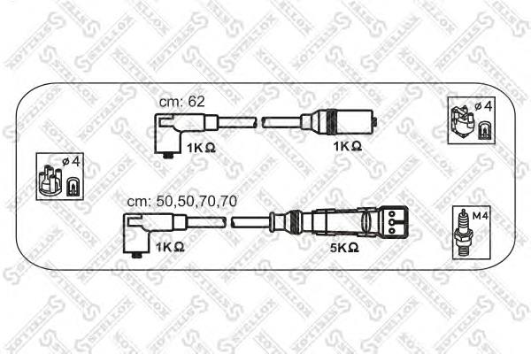 1038455SX Stellox fios de alta voltagem, kit