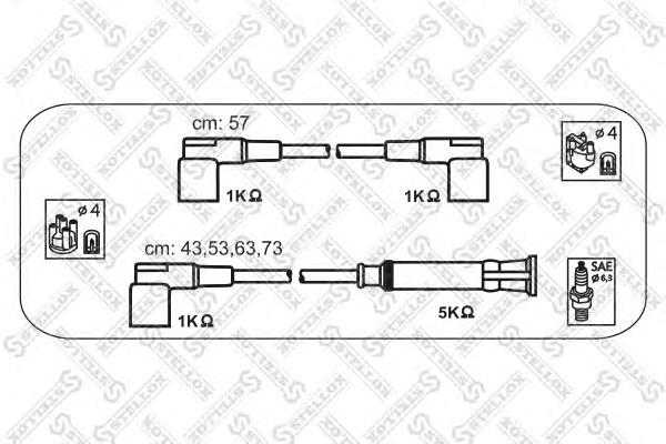 1038134SX Stellox fios de alta voltagem, kit