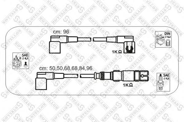 1038260SX Stellox fios de alta voltagem, kit