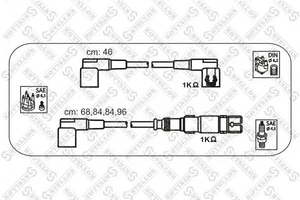 1038248SX Stellox fios de alta voltagem, kit