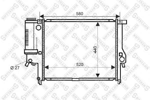 1025250SX Stellox radiador de esfriamento de motor