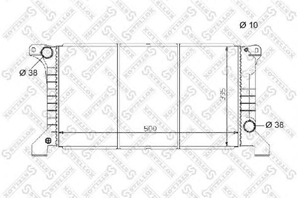 Радиатор охлаждения двигателя Stellox 1025252SX цена, от 78.64 USD