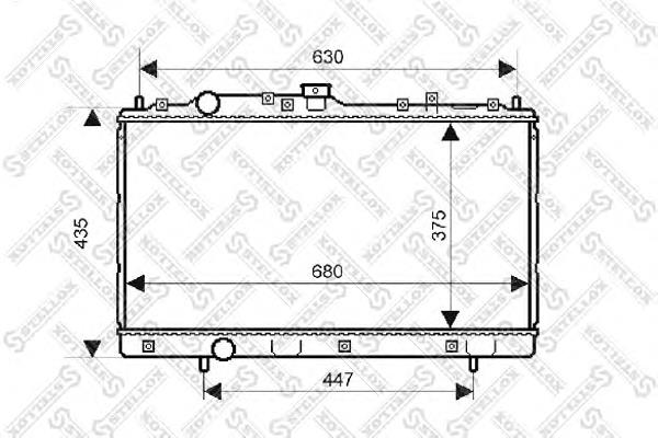 1025258SX Stellox radiador de esfriamento de motor