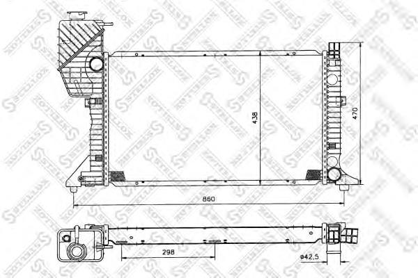 1025260SX Stellox radiador de esfriamento de motor