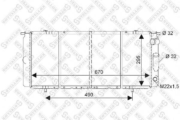 1025233SX Stellox radiador de esfriamento de motor