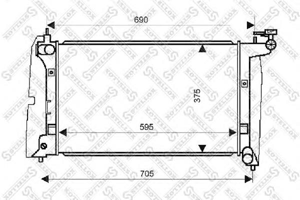 1025362SX Stellox radiador de esfriamento de motor