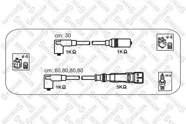 1031309SX Stellox fios de alta voltagem, kit