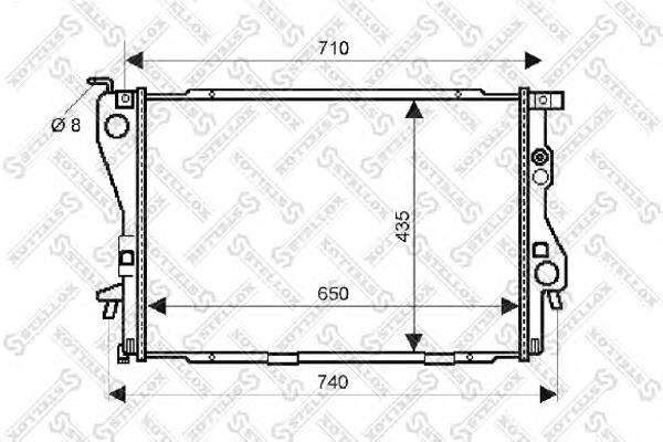 1025289SX Stellox suporte de amortecedor dianteiro direito