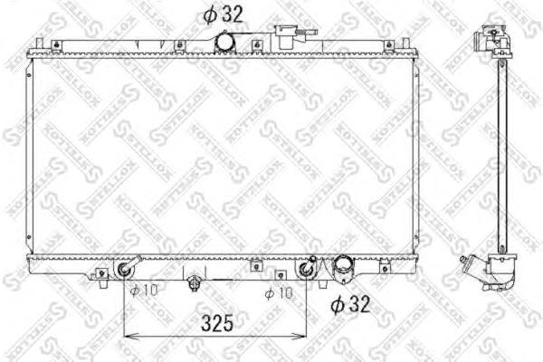 1025277SX Stellox radiador de esfriamento de motor