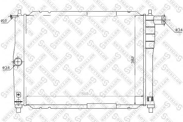 10-25340-SX Stellox radiador de esfriamento de motor