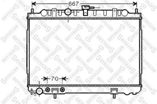 1025339SX Stellox radiador de esfriamento de motor